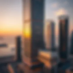 Architectural design of Marina Tower highlighting its unique features