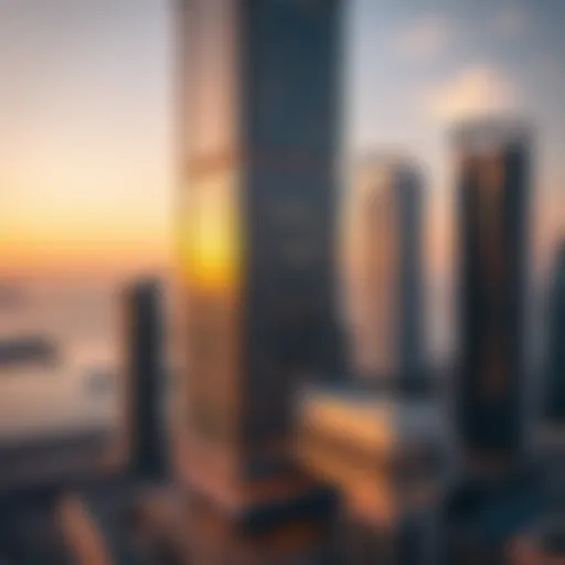 Architectural design of Marina Tower highlighting its unique features