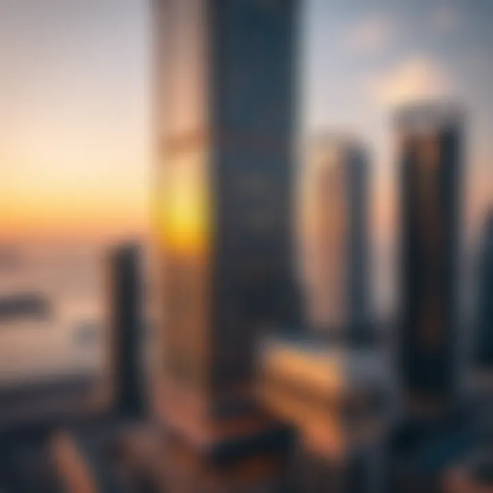 Architectural design of Marina Tower highlighting its unique features