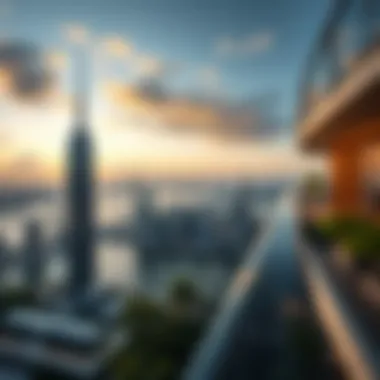 View of Marina Tower's location showcasing the surrounding landscape