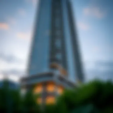 Marina Tower Architectural Marvel Stunning facade of Marina Tower showcasing its unique architectural design