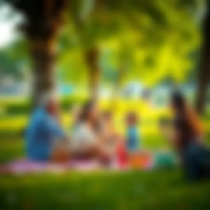 Family Picnic in Khalifa City Park Family enjoying a picnic in one of the parks