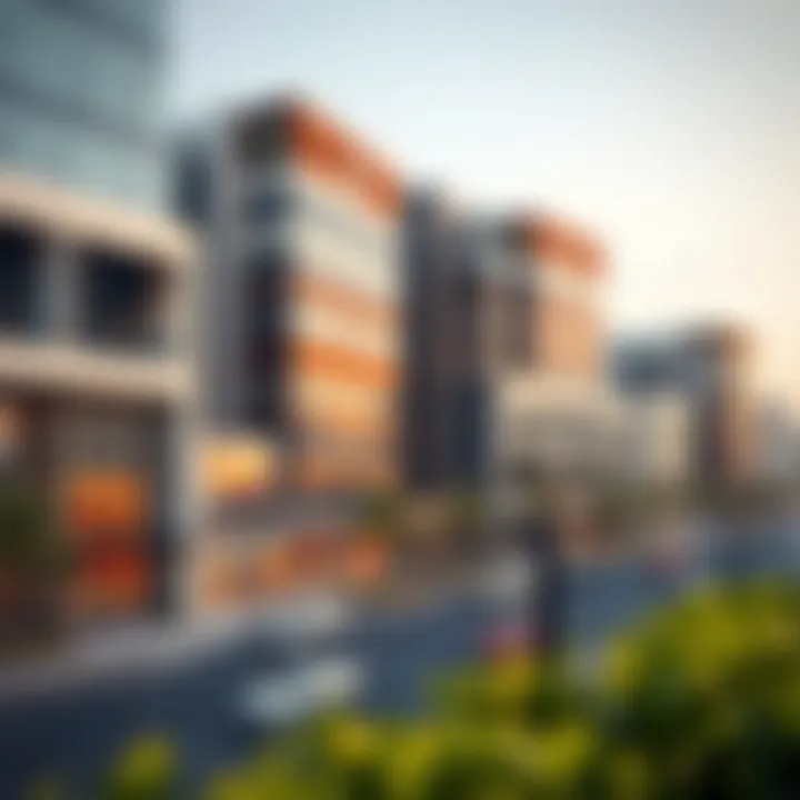 Commercial Opportunities in the West Zone Modern commercial district in the West Zone of Dubai