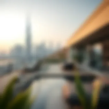 Luxurious vacation home overlooking Dubai skyline