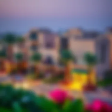 Overview of Mirdif neighborhood with nearby amenities