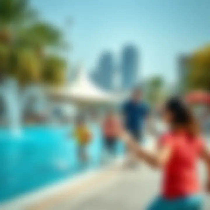Family Fun at Dubai Creek Harbour Park Families enjoying recreational activities in the park