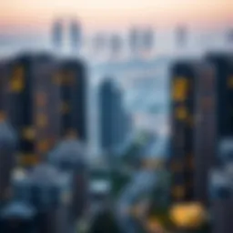 Stunning view of Al Qusais skyline showcasing modern flats