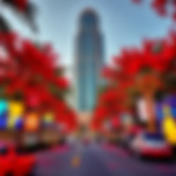 The vibrant surroundings of Jumeirah Lake Towers enhancing the tower's allure