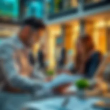 Market Trends Analysis Investors analyzing market trends and data