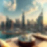 A stunning view of Dubai's skyline showcasing luxury apartments