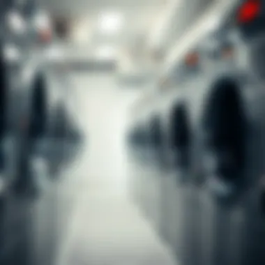 High-tech laundry machines showcasing efficiency