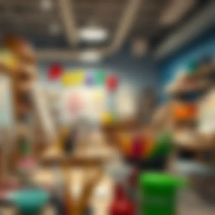 Art and Craft Area for Young Artists Art and craft area with colorful supplies