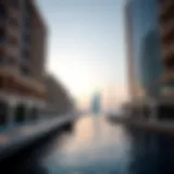 Stunning waterfront view of la mer Dubai showcasing architectural elegance