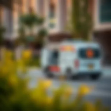 Laundry service delivery vehicle in the community