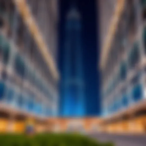 Architectural design of the Light Commercial Tower in Arjan, Dubai