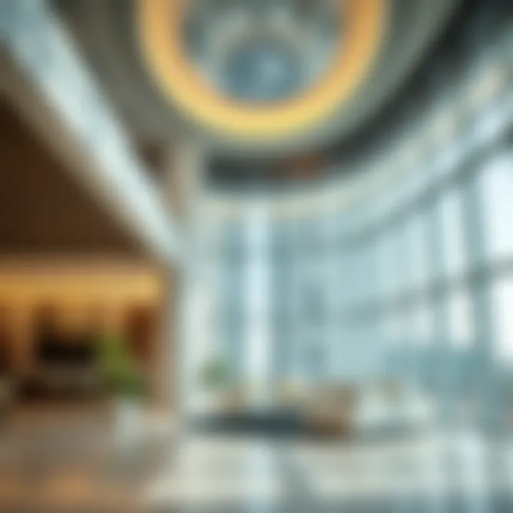 Interior Spaces of the Light Commercial Tower Interior view showcasing the commercial spaces in the tower