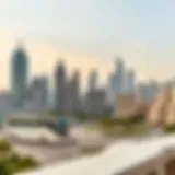 Dubai skyline with real estate developments