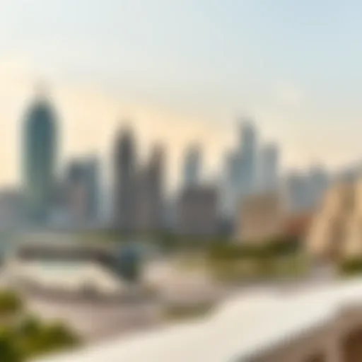 Dubai skyline with real estate developments