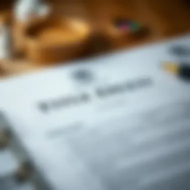 Close-up of a title deed document