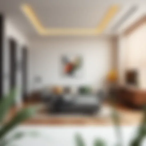 Elegant studio apartment design showcasing optimal space utilization