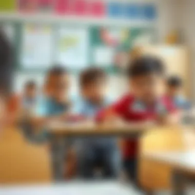 Children engaged in a vibrant classroom setting.