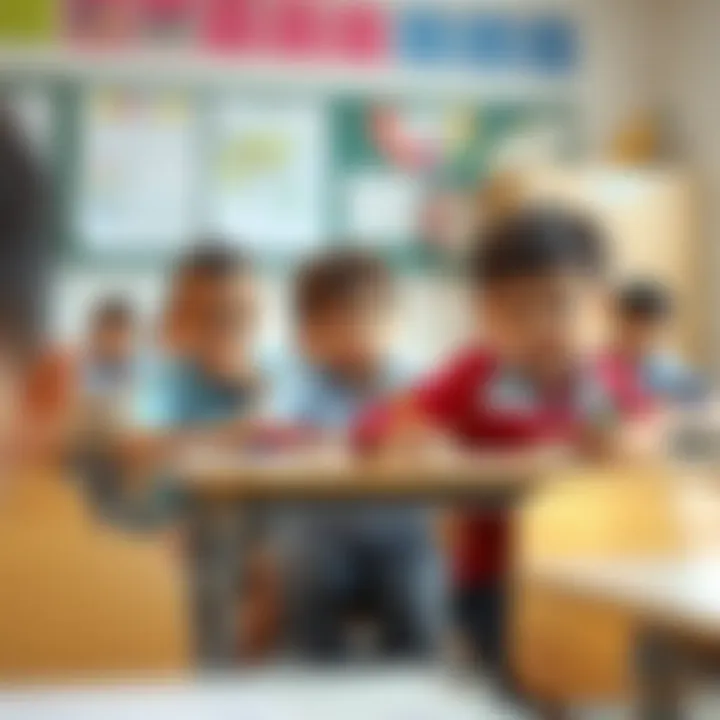 Children engaged in a vibrant classroom setting.