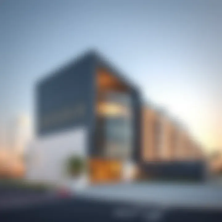 Architectural innovation in Nad Al Sheba showcasing modern design