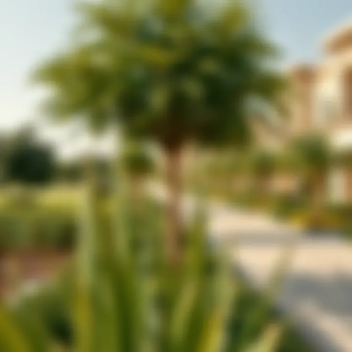 Scenic view of the surroundings of Nakheel Garden View Villas emphasizing green spaces