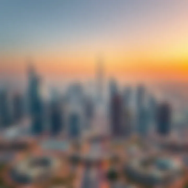 Aerial view of Dubai's skyline showcasing iconic real estate developments