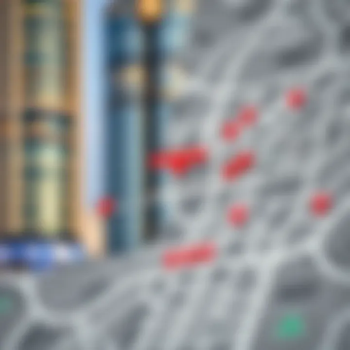 Map highlighting Emirates Post locations in Khalifa City