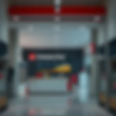 Inside view of Emirates Post service area