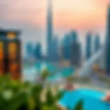 A stunning view of Dubai's skyline showcasing luxury apartments