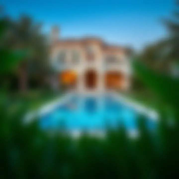 Prime Living: Luxurious Villas in Dubai Luxurious villas in a prime Dubai location surrounded by greenery