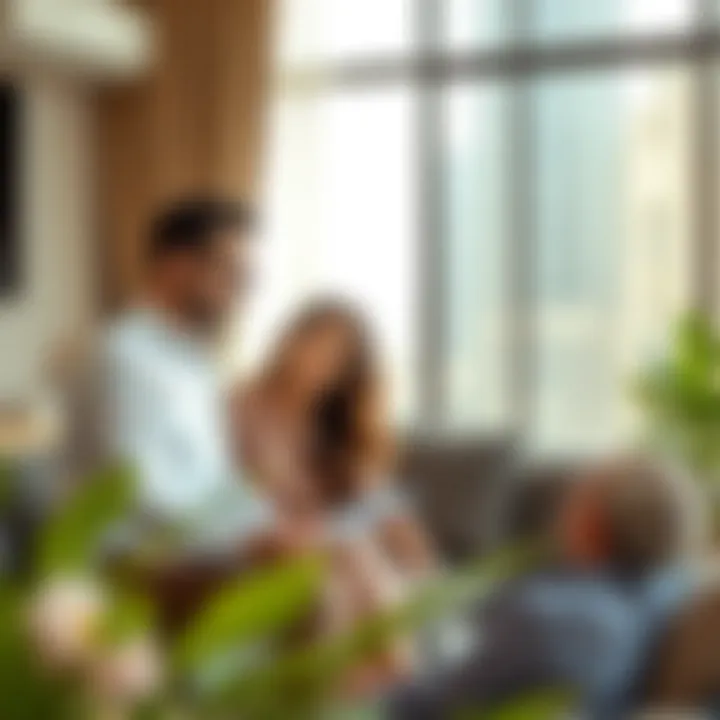 Discussing Rental Agreements A couple discussing rental agreements with a real estate agent