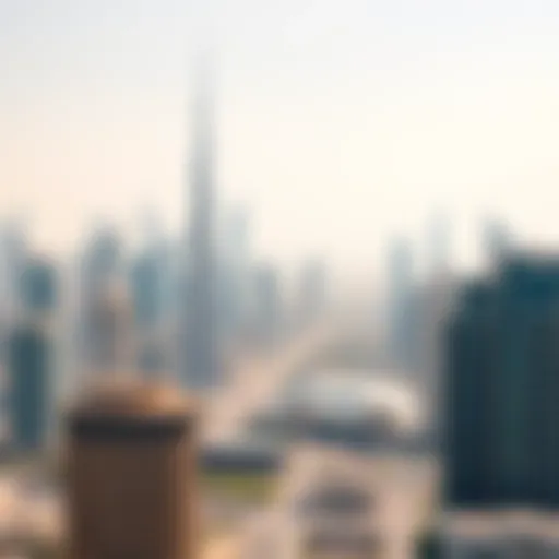 A stunning view of Dubai skyline showcasing residential towers