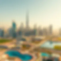 A panoramic view of Dubai's skyline reflecting modern living