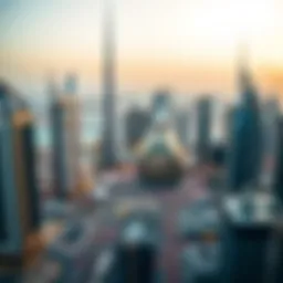 Scenic view of Dubai's skyline showcasing business hubs