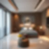 Contemporary Design of Partition Bed Spaces Modern partition bed space arrangement in Dubai