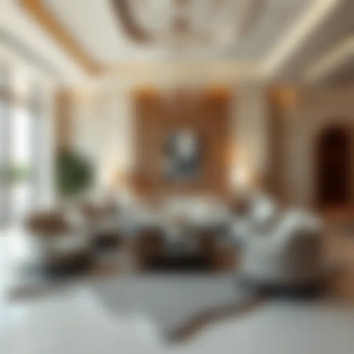 Elegant lounge area in Dubai's upscale property