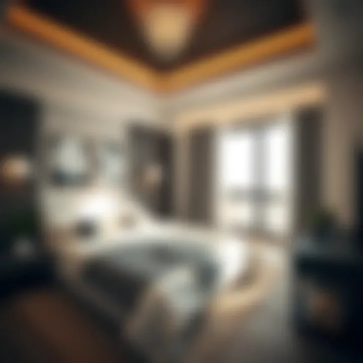 Cozy bedroom featuring contemporary design