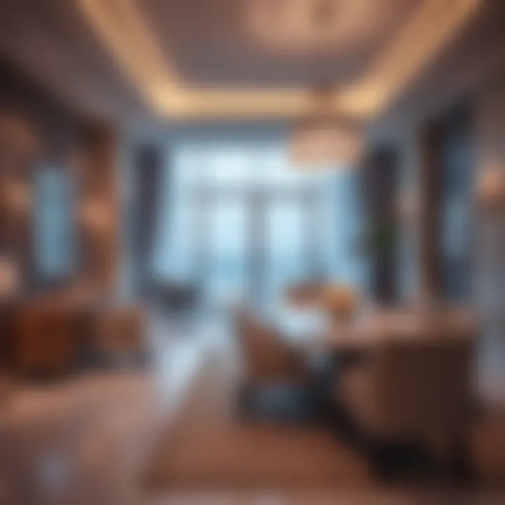 Dining area with elegant furnishings