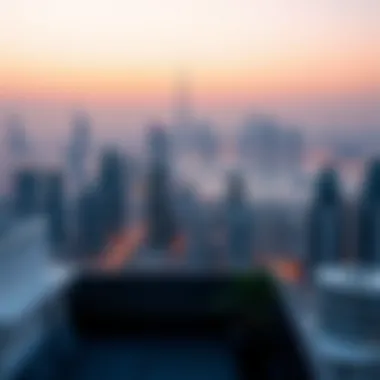 Rooftop view showcasing Dubai skyline