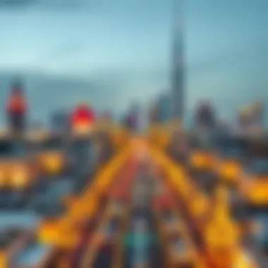 UAE skyline during a festive season