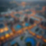 Strategic Location of Rasal Khoor Aerial view of Rasal Khoor showcasing its strategic location in Dubai