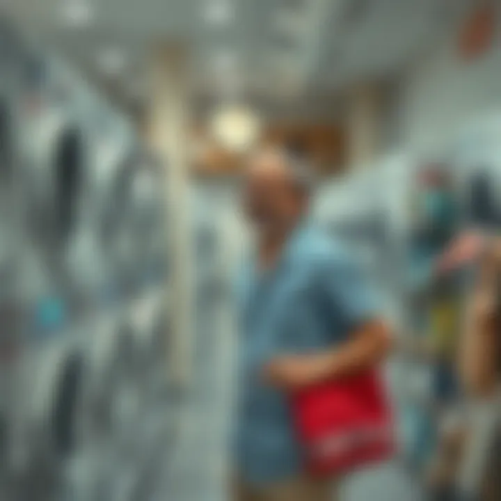 Happy residents utilizing laundry services