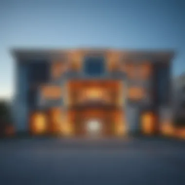 Stunning exterior view of Serenia The Palm showcasing luxury architecture