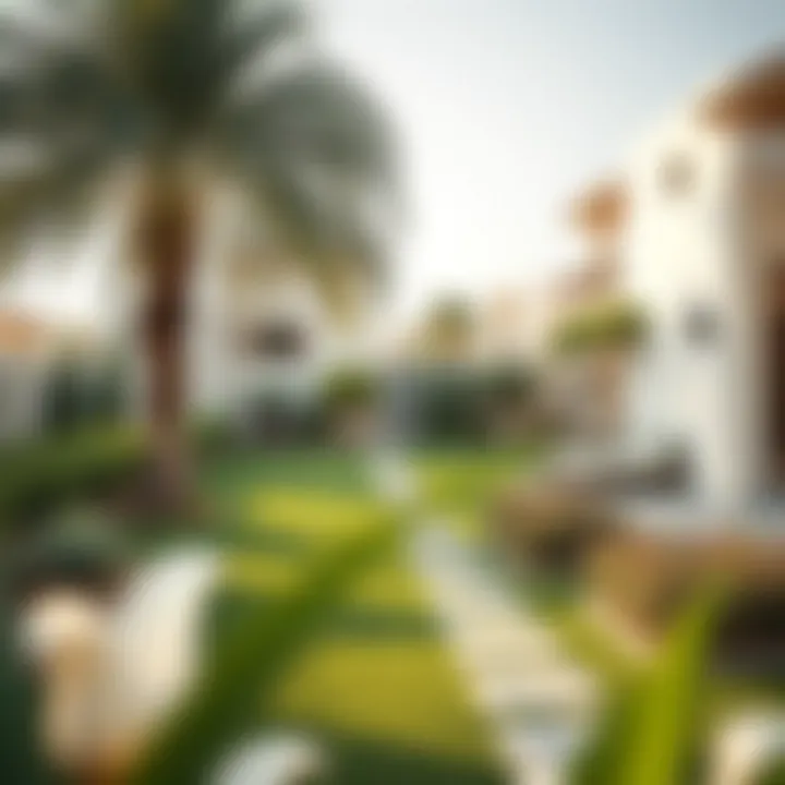 Surrounding Garden Space Peaceful garden space surrounding the mansions