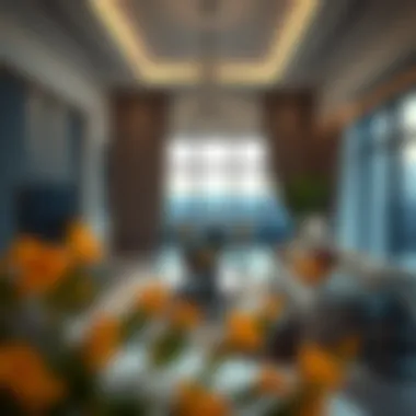 Living Room Interior Luxurious living room interior of Serenity Mansions