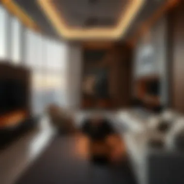 Luxurious Interiors of Dubai's Sky Residences Luxurious interior design of a sky residence showcasing modern aesthetics