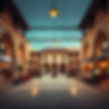 Artistic view of the marketplace's architectural features